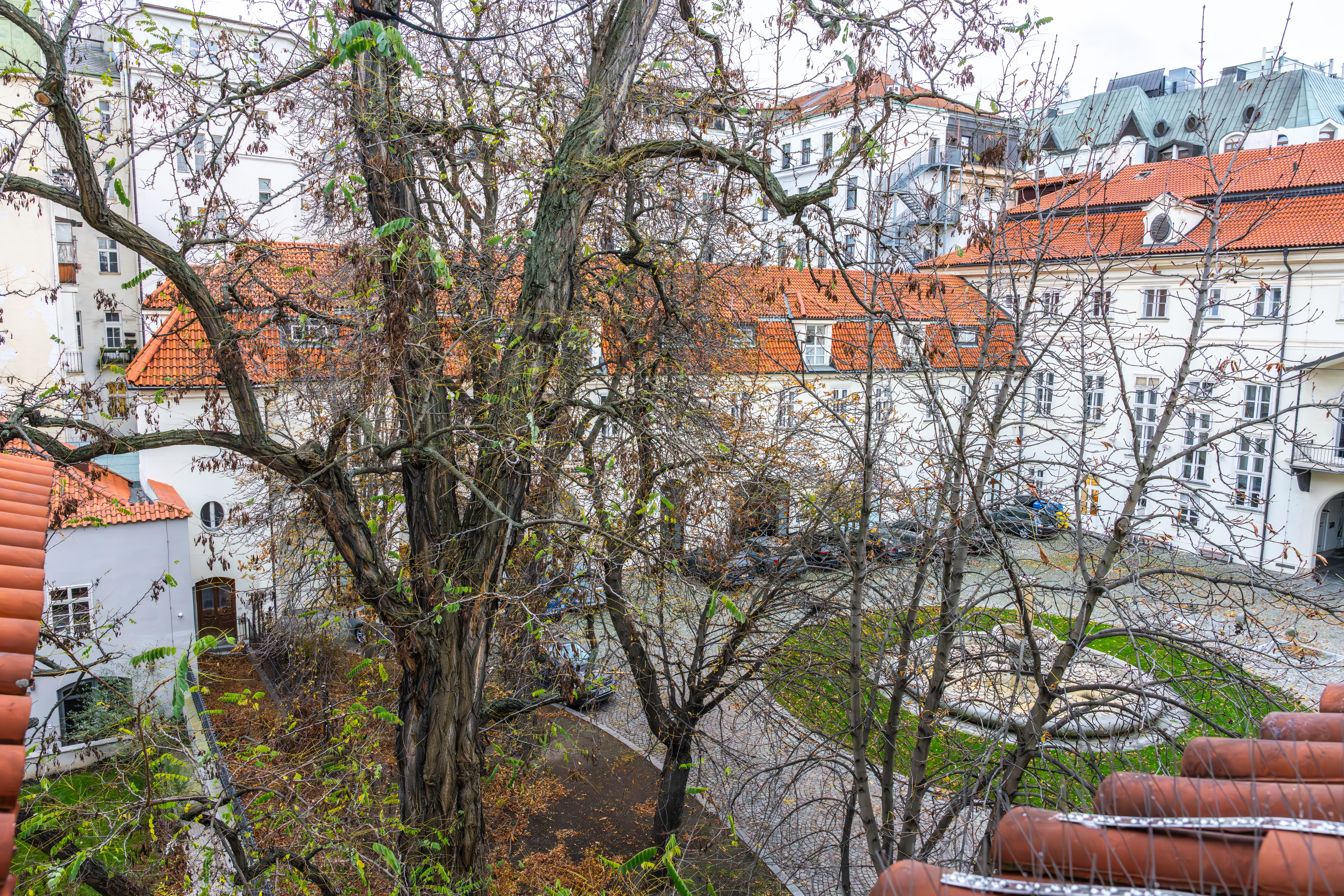 Prague courtyard view